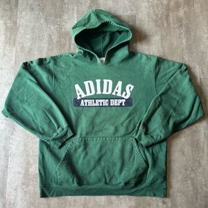 VTG Adidas Hoodie Mens Large Green